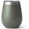 YETI Rambler 10 oz Wine Tumbler, Vacuum Insulated, Stainless Steel with MagSlider Lid, Seafoam(Camp Green)