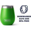 YETI Rambler 10 oz Wine Tumbler, Vacuum Insulated, Stainless Steel with MagSlider Lid, Seafoam(Canopy Green)