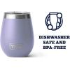 YETI Rambler 10 oz Wine Tumbler, Vacuum Insulated, Stainless Steel with MagSlider Lid, Seafoam(Cosmic Lilac)