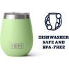 YETI Rambler 10 oz Wine Tumbler, Vacuum Insulated, Stainless Steel with MagSlider Lid, Seafoam(Key Lime)