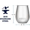 YETI Rambler 10 oz Wine Tumbler, Vacuum Insulated, Stainless Steel with MagSlider Lid, Seafoam(Navy)
