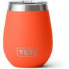 YETI Rambler 10 oz Wine Tumbler, Vacuum Insulated, Stainless Steel with MagSlider Lid, Seafoam(Papaya)