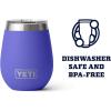 YETI Rambler 10 oz Wine Tumbler, Vacuum Insulated, Stainless Steel with MagSlider Lid, Seafoam(Ultramarine Violet)
