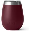 YETI Rambler 10 oz Wine Tumbler, Vacuum Insulated, Stainless Steel with MagSlider Lid, Seafoam(Wild Vine Red)