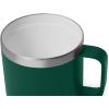 YETI Rambler 14 oz Ceramic Lined Stackable Mug, Vacuum Insulated, Stainless Steel with MagSlider Lid, Seafoam(Black Forest Green)