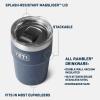 YETI Rambler 16 oz Stackable Tumbler, Vacuum Insulated, Stainless Steel with MagSlider Lid(Black Stone-Textured)