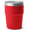 YETI Rambler 16 oz Stackable Tumbler, Vacuum Insulated, Stainless Steel with MagSlider Lid(Rescue Red)