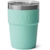 YETI Rambler 16 oz Stackable Tumbler, Vacuum Insulated, Stainless Steel with MagSlider Lid(Seafoam)