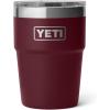 YETI Rambler 16 oz Stackable Tumbler, Vacuum Insulated, Stainless Steel with MagSlider Lid(Wild Vine Red)