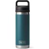 YETI Rambler 18 oz Bottle, Vacuum Insulated, Stainless Steel with Chug Cap, Black(Agave Teal)