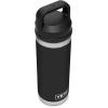 YETI Rambler 18 oz Bottle, Vacuum Insulated, Stainless Steel with Chug Cap, Black(Black)