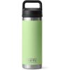 YETI Rambler 18 oz Bottle, Vacuum Insulated, Stainless Steel with Chug Cap, Black(Key Lime)