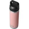 YETI Rambler 18 oz Bottle, Vacuum Insulated, Stainless Steel with Chug Cap, Black(Sandstone Pink)