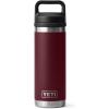 YETI Rambler 18 oz Bottle, Vacuum Insulated, Stainless Steel with Chug Cap, Black(Wild Vine Red)