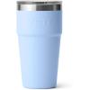 YETI Rambler 20 oz Stackable Tumbler, Stainless Steel, Vacuum Insulated with MagSlider Lid(Big Sky Blue)