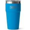 YETI Rambler 20 oz Stackable Tumbler, Stainless Steel, Vacuum Insulated with MagSlider Lid(Big Wave Blue)