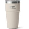 YETI Rambler 20 oz Stackable Tumbler, Stainless Steel, Vacuum Insulated with MagSlider Lid(Cape Taupe)