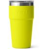 YETI Rambler 20 oz Stackable Tumbler, Stainless Steel, Vacuum Insulated with MagSlider Lid(Firefly Yellow)