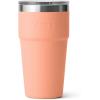 YETI Rambler 20 oz Stackable Tumbler, Stainless Steel, Vacuum Insulated with MagSlider Lid(Lowcountry Peach)