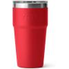 YETI Rambler 20 oz Stackable Tumbler, Stainless Steel, Vacuum Insulated with MagSlider Lid(Rescue Red)