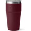 YETI Rambler 20 oz Stackable Tumbler, Stainless Steel, Vacuum Insulated with MagSlider Lid(Wild Vine Red)