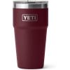 YETI Rambler 20 oz Stackable Tumbler, Stainless Steel, Vacuum Insulated with MagSlider Lid(Wild Vine Red)
