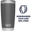 YETI Rambler 20 oz Stainless Steel Vacuum Insulated Tumbler w/MagSlider Lid(Charcoal)