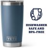 YETI Rambler 20 oz Stainless Steel Vacuum Insulated Tumbler w/MagSlider Lid(Nordic Blue)