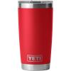 YETI Rambler 20 oz Stainless Steel Vacuum Insulated Tumbler w/MagSlider Lid(Rescue Red)
