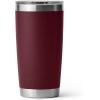 YETI Rambler 20 oz Stainless Steel Vacuum Insulated Tumbler w/MagSlider Lid(Wild Vine Red)