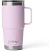 YETI Rambler 20 oz Travel Mug, Stainless Steel, Vacuum Insulated with Stronghold Lid(Cherry Blossom – Textured)