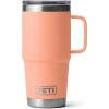 YETI Rambler 20 oz Travel Mug, Stainless Steel, Vacuum Insulated with Stronghold Lid(Lowcountry Peach)