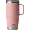 YETI Rambler 20 oz Travel Mug, Stainless Steel, Vacuum Insulated with Stronghold Lid(Sandstone Pink)