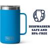 YETI Rambler 24 oz Mug, Vacuum Insulated, Stainless Steel with MagSlider Lid(Big Wave Blue)