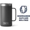 YETI Rambler 24 oz Mug, Vacuum Insulated, Stainless Steel with MagSlider Lid(Charcoal)