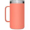 YETI Rambler 24 oz Mug, Vacuum Insulated, Stainless Steel with MagSlider Lid(Coral)