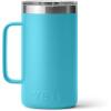 YETI Rambler 24 oz Mug, Vacuum Insulated, Stainless Steel with MagSlider Lid(Reef Blue)