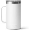 YETI Rambler 24 oz Mug, Vacuum Insulated, Stainless Steel with MagSlider Lid(White)
