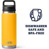 YETI Rambler 26 oz Bottle, Vacuum Insulated, Leakproof, Stainless Steel with Chug Cap(Alpine Yellow)