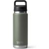 YETI Rambler 26 oz Bottle, Vacuum Insulated, Leakproof, Stainless Steel with Chug Cap(Camp Green)