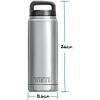YETI Rambler 26 oz Bottle, Vacuum Insulated, Leakproof, Stainless Steel with Chug Cap(Harvest Red)
