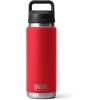 YETI Rambler 26 oz Bottle, Vacuum Insulated, Leakproof, Stainless Steel with Chug Cap(Rescue Red)