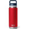 YETI Rambler 26 oz Bottle, Vacuum Insulated, Leakproof, Stainless Steel with Chug Cap(Rescue Red/White/Navy)