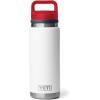 YETI Rambler 26 oz Bottle, Vacuum Insulated, Leakproof, Stainless Steel with Chug Cap(White/Navy/Rescue Red)