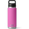 YETI Rambler 26 oz Bottle, Vacuum Insulated, Leakproof, Stainless Steel with Chug Cap(Wildflower Fuchsia)