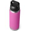 YETI Rambler 26 oz Bottle, Vacuum Insulated, Leakproof, Stainless Steel with Chug Cap(Wildflower Fuchsia)
