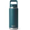 YETI Rambler 26 oz Bottle, Vacuum Insulated, Stainless Steel with Color Matching Straw Cap(Agave Teal)