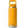 YETI Rambler 26 oz Bottle, Vacuum Insulated, Stainless Steel with Color Matching Straw Cap(Beekeeper)
