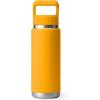 YETI Rambler 26 oz Bottle, Vacuum Insulated, Stainless Steel with Color Matching Straw Cap(Beekeeper)