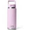YETI Rambler 26 oz Bottle, Vacuum Insulated, Stainless Steel with Color Matching Straw Cap(Cherry Blossom – Textured)